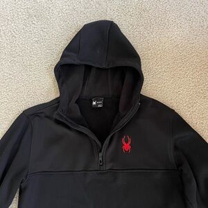 Spyder Black Pullover with Red Emblem